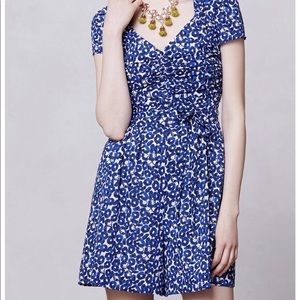 Anthropologie Leifnotes Blue Floral Romper